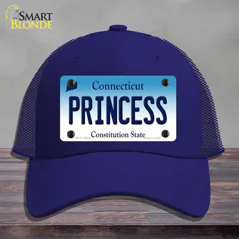 HAT18-MLP-10920 Princess Connecticut Novelty License Plate Hat, Mesh - Royal Blue