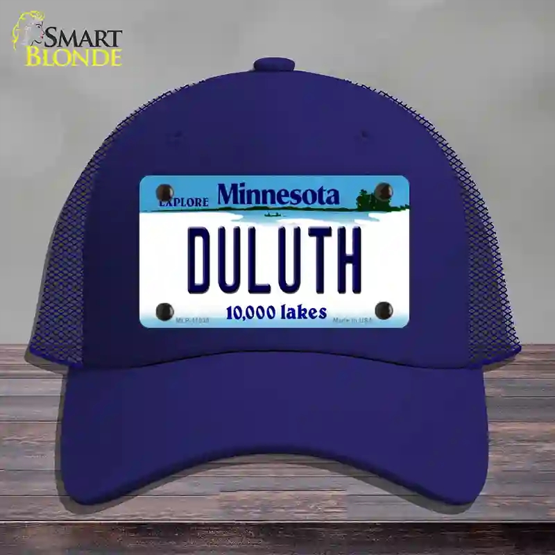 HAT18-MLP-11039 Duluth Minnesota State Novelty License Plate Hat, Mesh - Royal Blue