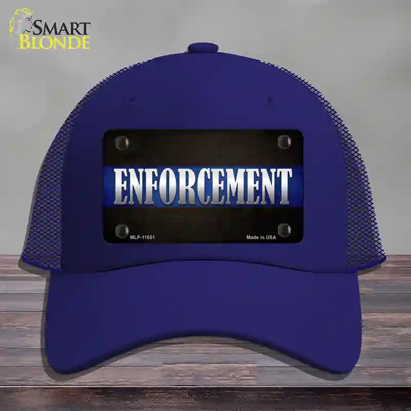 HAT18-MLP-11051 Enforcement Novelty License Plate Hat, Mesh - Royal Blue