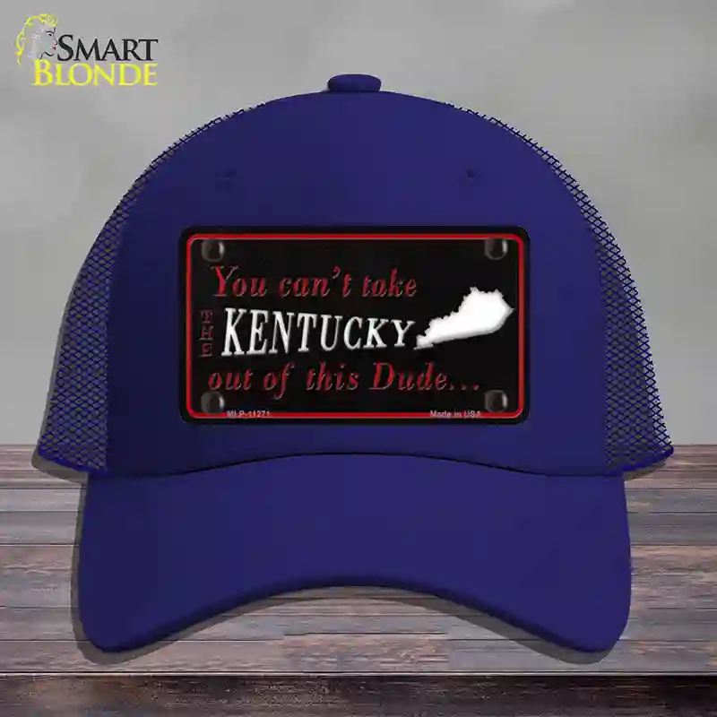 HAT18-MLP-11271 Kentucky Dude Novelty License Plate Hat, Mesh - Royal Blue