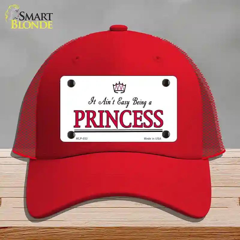 HAT17-MLP-033 Easy Being a Princess Novelty License Plate Hat, Mesh - Red