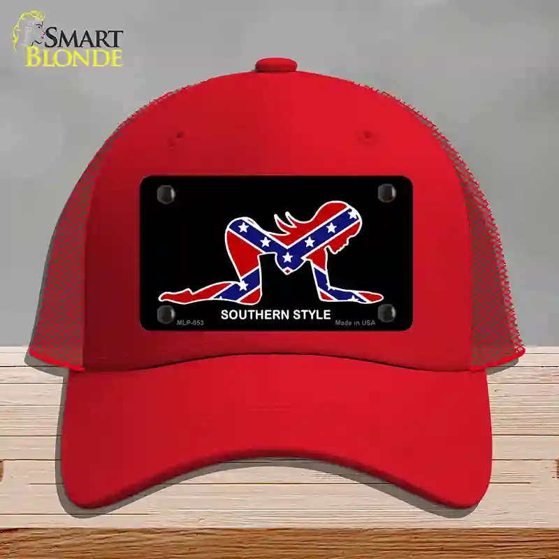 HAT17-MLP-053 Southern Style Sexy Novelty License Plate Hat, Mesh - Red