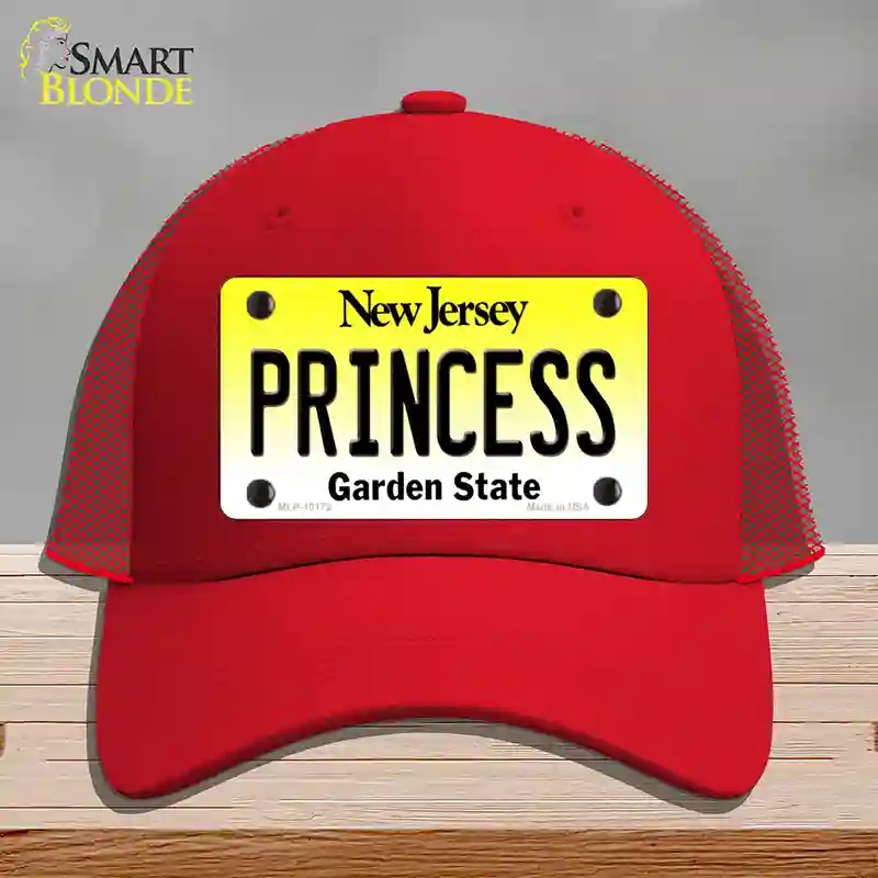 HAT17-MLP-10172 Princess   Jersey Novelty License Plate Hat, Mesh - Red