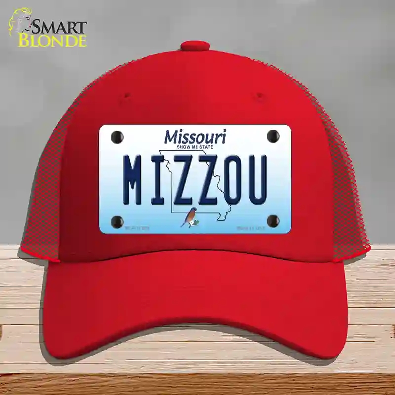 HAT17-MLP-10249 Mizzou Missouri Novelty License Plate Hat, Mesh - Red