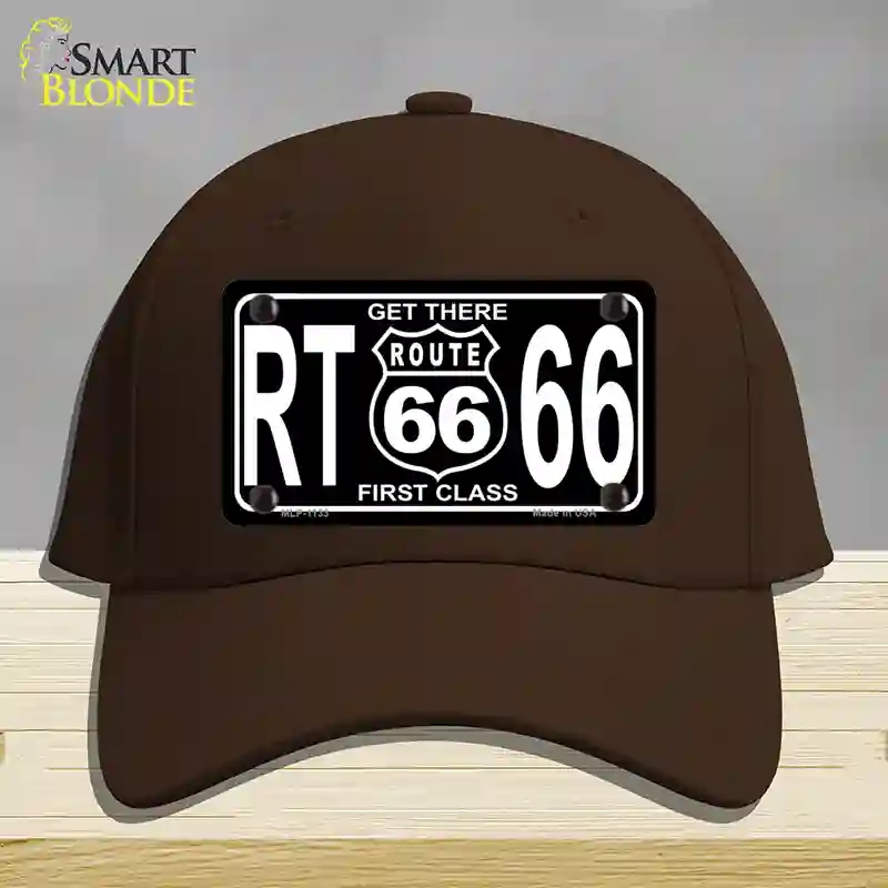 HAT24-MLP-1133 Get There 1st Class Novelty License Plate Hat, Cotton - Dark Brown