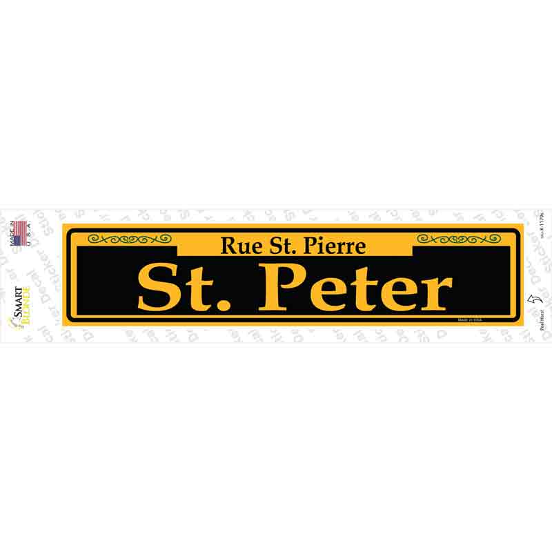 K-1179s-M St. Peter Yellow Novelty Narrow Sticker Decal, Medium
