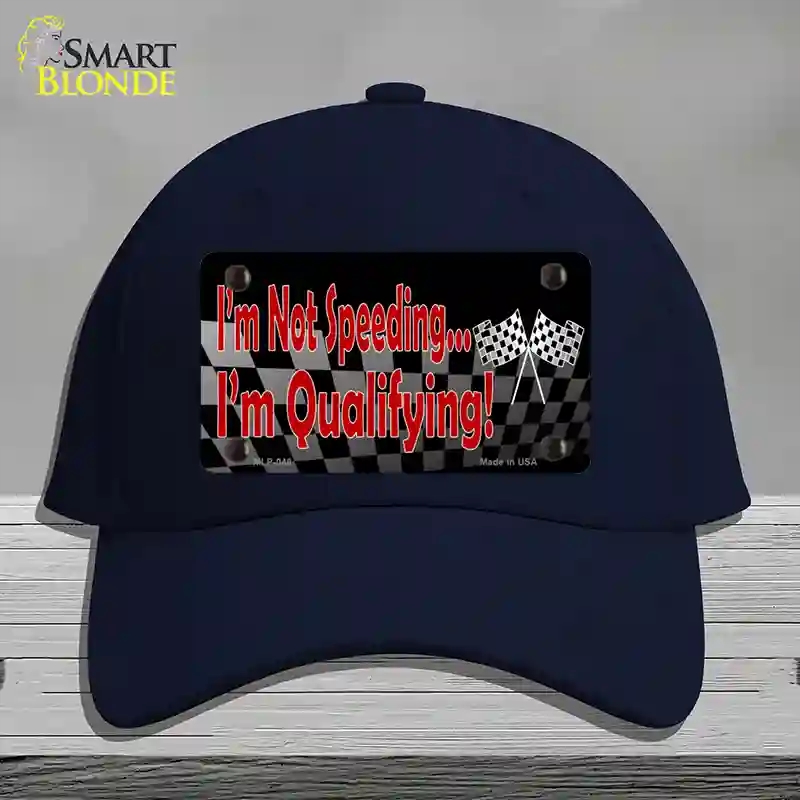 HAT20-MLP-048 Im Qualifying Novelty License Plate Hat, Cotton - Navy