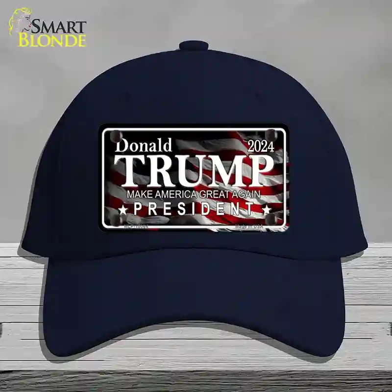 HAT20-MLP-10064 Trump 2024 Novelty License Plate Hat, Cotton - Navy