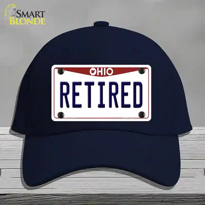 HAT20-MLP-10080 Retired Ohio Novelty License Plate Hat, Cotton - Navy