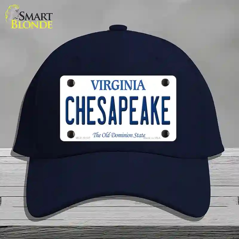 HAT20-MLP-10107 Chesapeake Virginia Novelty License Plate Hat, Cotton - Navy