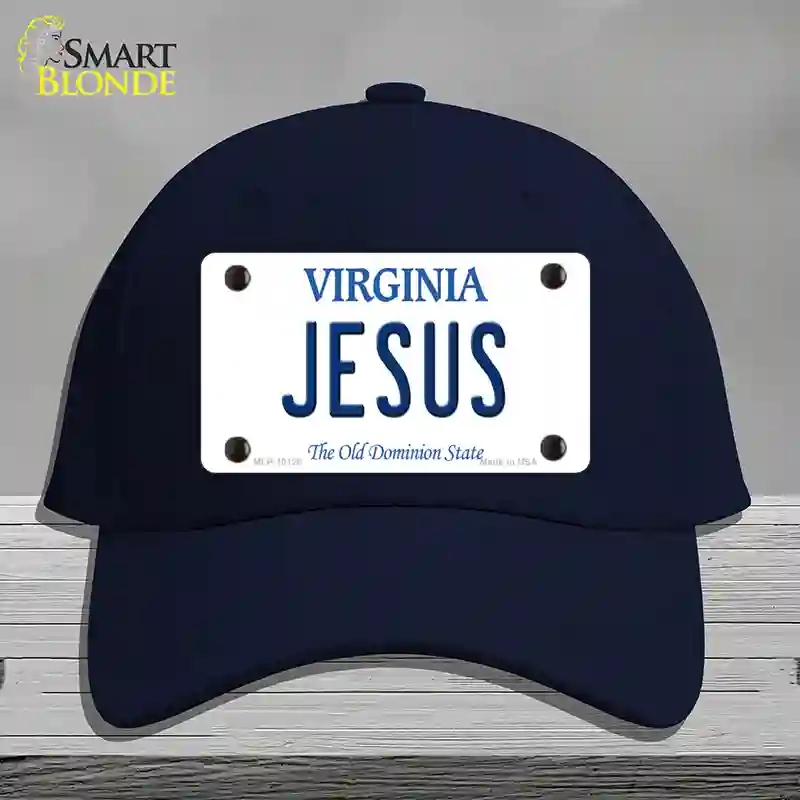 HAT20-MLP-10128 Jesus Virginia Novelty License Plate Hat, Cotton - Navy