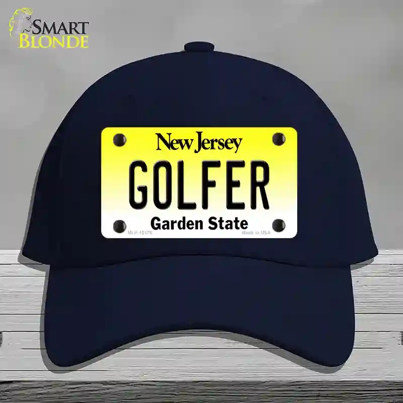 HAT20-MLP-10175 Golfer   Jersey Novelty License Plate Hat, Cotton - Navy