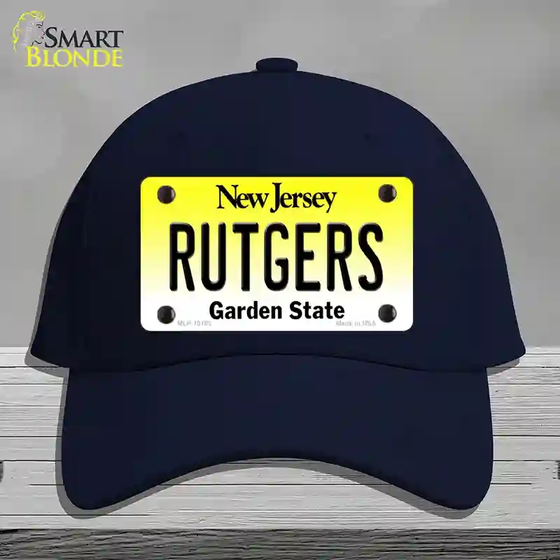 HAT20-MLP-10182 Rutgers   Jersey Novelty License Plate Hat, Cotton - Navy