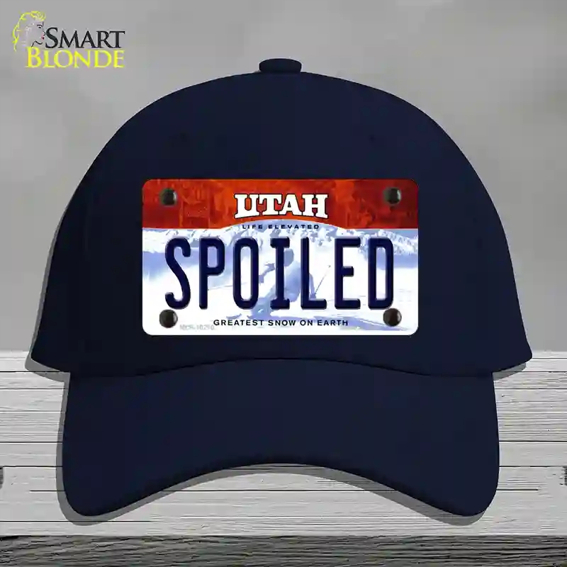 HAT20-MLP-10210 Spoiled Utah Novelty License Plate Hat, Cotton - Navy