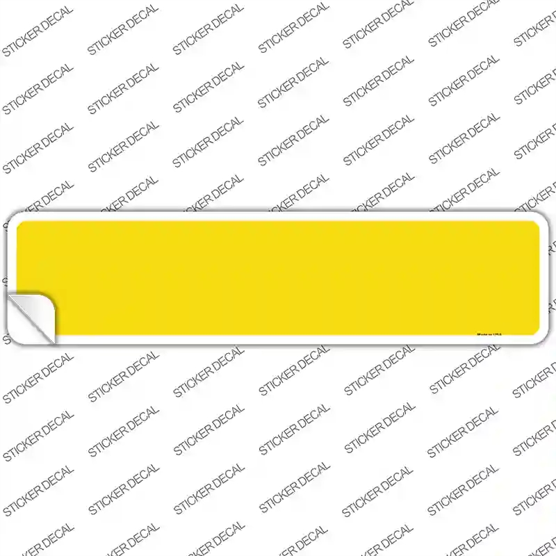 K-025s-XL Yellow Solid Blank Novelty Narrow Sticker Decal, Extra Large