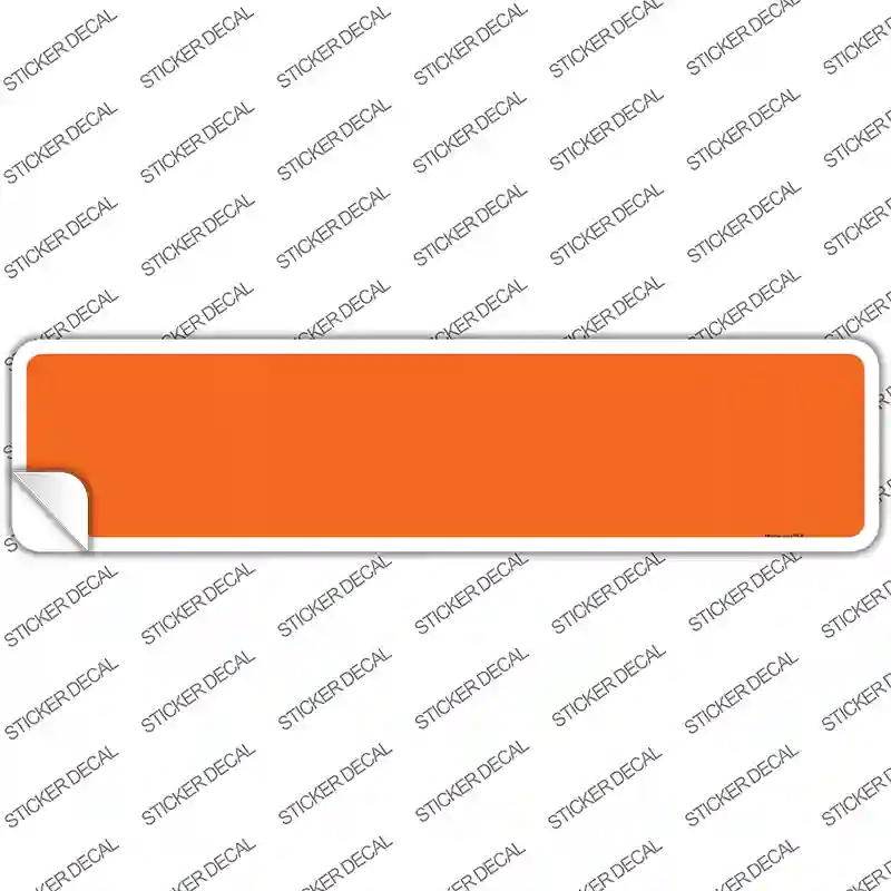 K-026s-XL Orange Solid Blank Novelty Narrow Sticker Decal, Extra Large