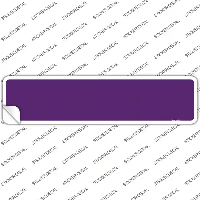 K-029s-XL Purple Solid Blank Novelty Narrow Sticker Decal, Extra Large