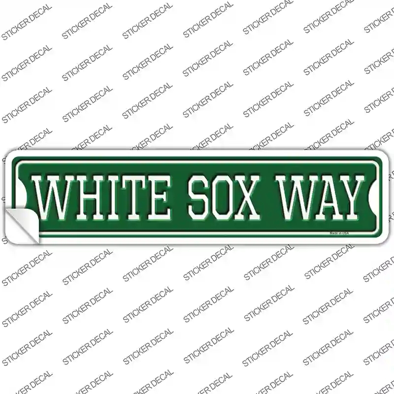 K-1004s-XL White Sox Way Novelty Narrow Sticker Decal, Extra Large