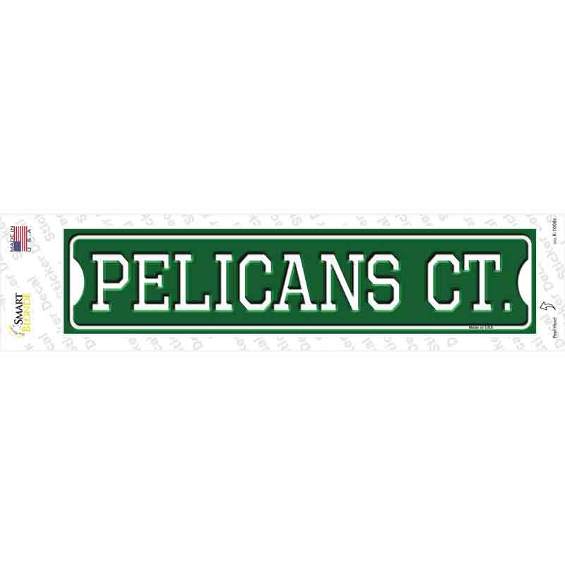 K-1008s-M Pelicans Ct Novelty Narrow Sticker Decal, Medium