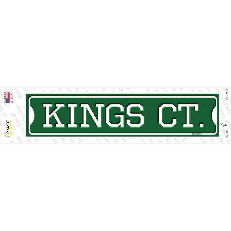 K-1031s-M Kings Ct Novelty Narrow Sticker Decal, Medium