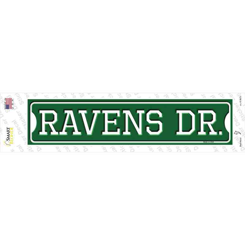 K-967s-M Ravens Dr Novelty Narrow Sticker Decal, Medium