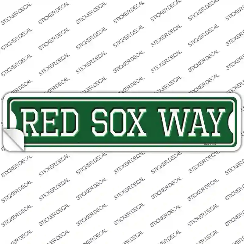 K-998s-XL Red Sox Way Novelty Narrow Sticker Decal, Extra Large