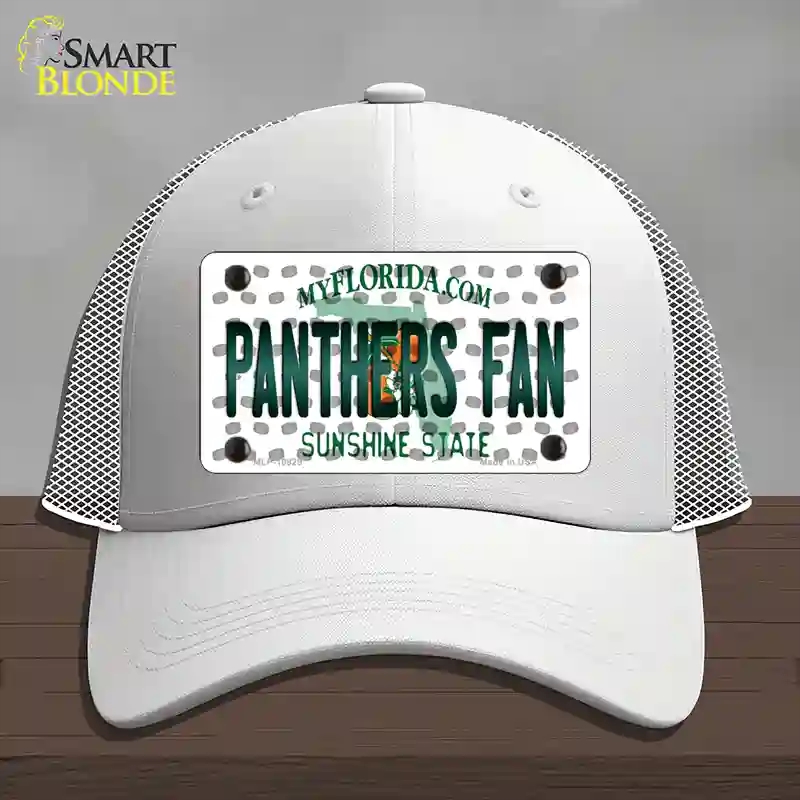 HAT19-MLP-10829 Panthers Fan Florida Novelty License Plate Hat, Mesh - White