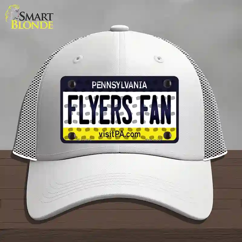 HAT19-MLP-10838 Flyers Fan Pennsylvania Novelty License Plate Hat, Mesh - White