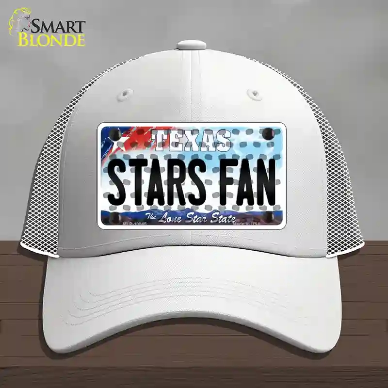 HAT19-MLP-10845 Stars Fan Texas Novelty License Plate Hat, Mesh - White