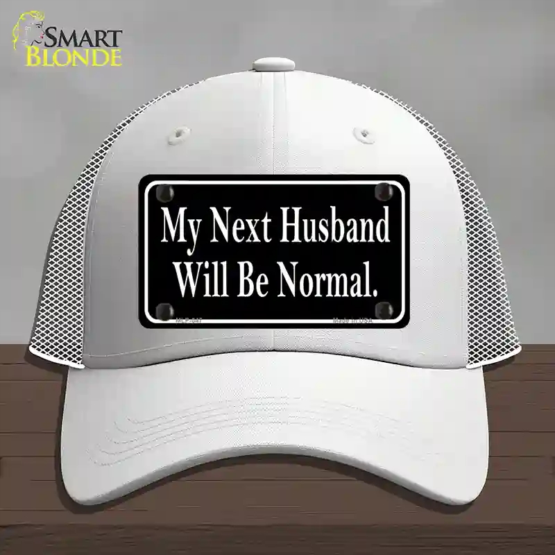 HAT19-MLP-047 My Next Husband Novelty License Plate Hat, Mesh - White
