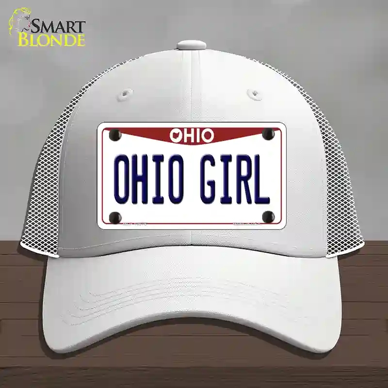 HAT19-MLP-10076 Ohio Girl Novelty License Plate Hat, Mesh - White