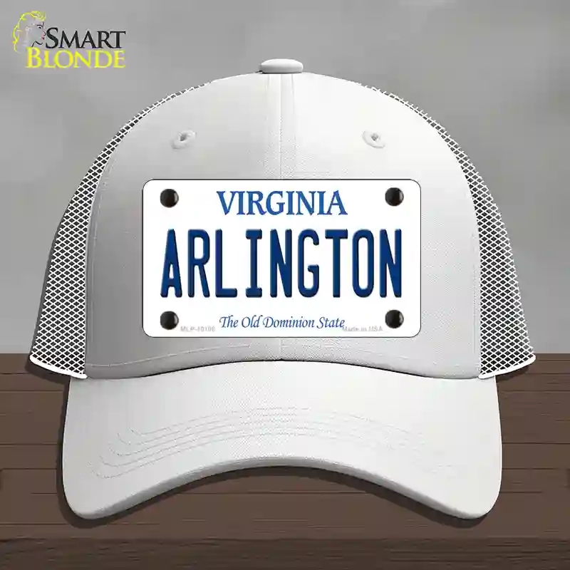 HAT19-MLP-10108 Arlington Virginia Novelty License Plate Hat, Mesh - White