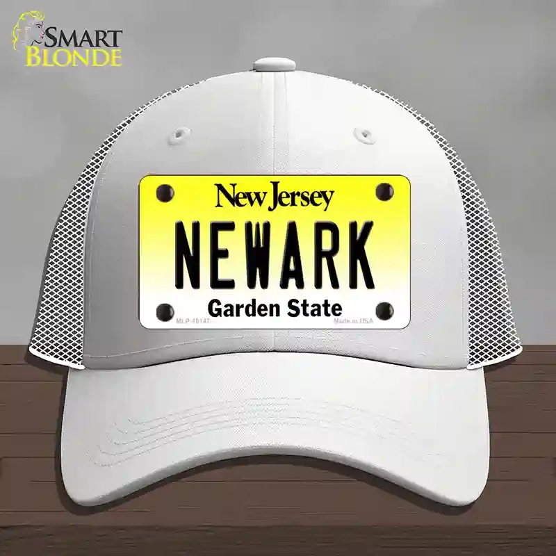 HAT19-MLP-10147  ark   Jersey Novelty License Plate Hat, Mesh - White