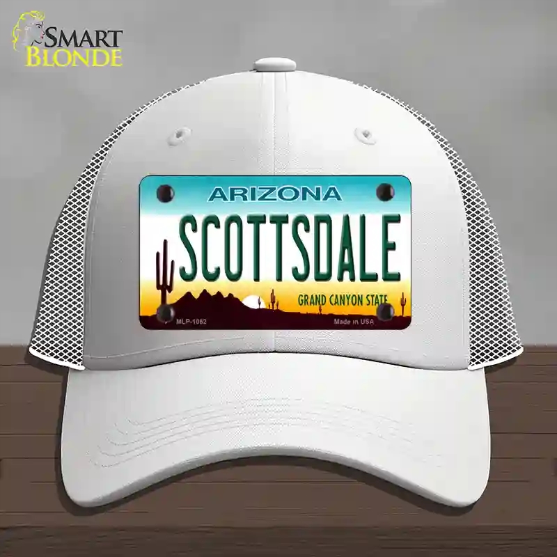 HAT19-MLP-1062 Scottsdale Arizona Novelty License Plate Hat, Mesh - White