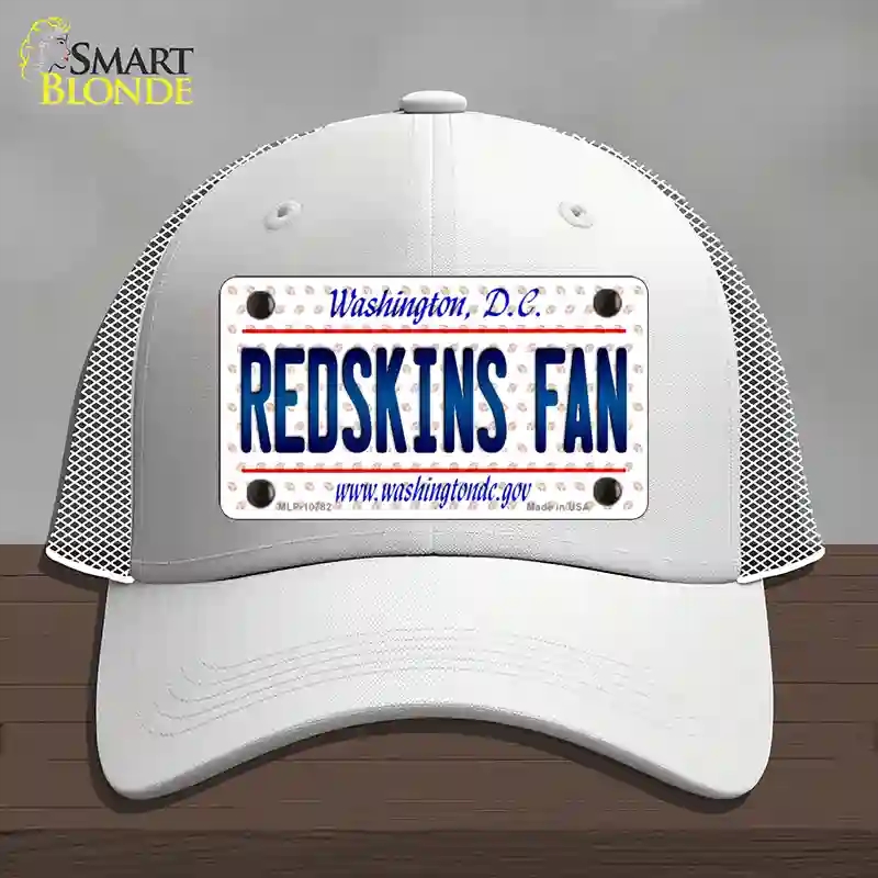 HAT19-MLP-10782 Redskins Fan Washington DC Novelty License Plate Hat, Mesh - White