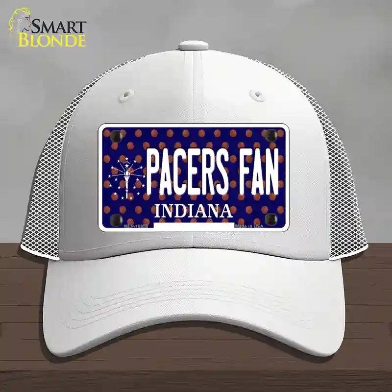 HAT19-MLP-10858 Pacers Fan Indiana Novelty License Plate Hat, Mesh - White