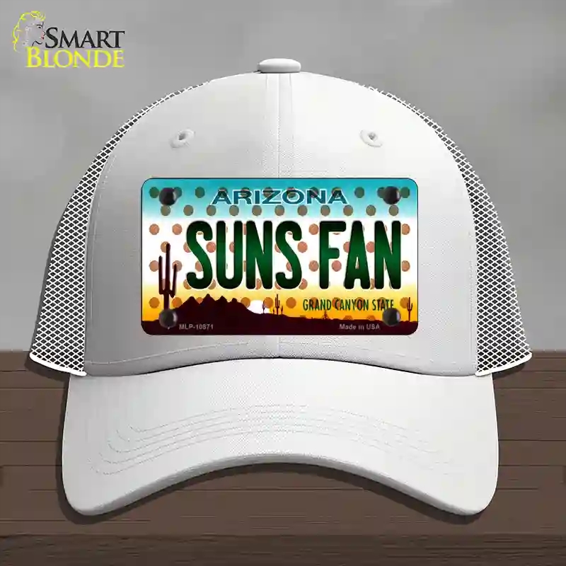 HAT19-MLP-10871 Arizona Suns Fan Novelty License Plate Hat, Mesh - White