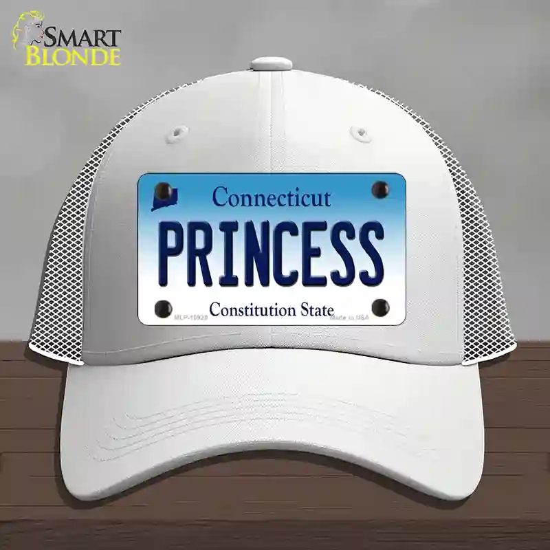 HAT19-MLP-10920 Princess Connecticut Novelty License Plate Hat, Mesh - White