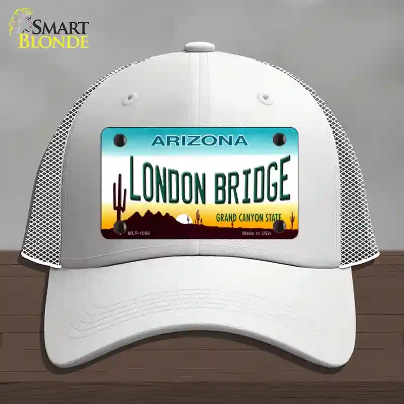 HAT19-MLP-1096 London Bridge Arizona Novelty License Plate Hat, Mesh - White