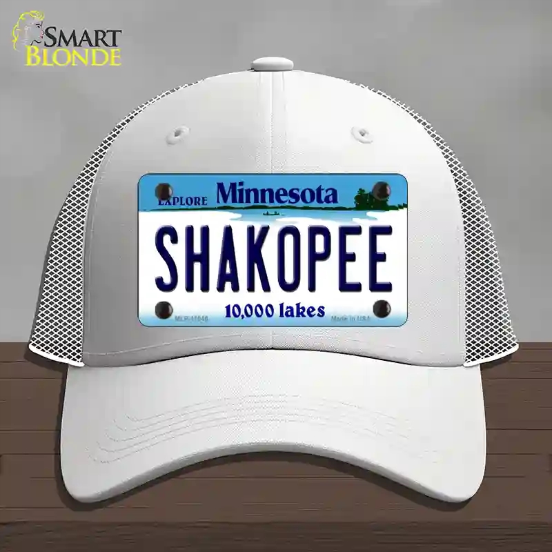 HAT19-MLP-11046 Shakopee Minnesota State Novelty License Plate Hat, Mesh - White