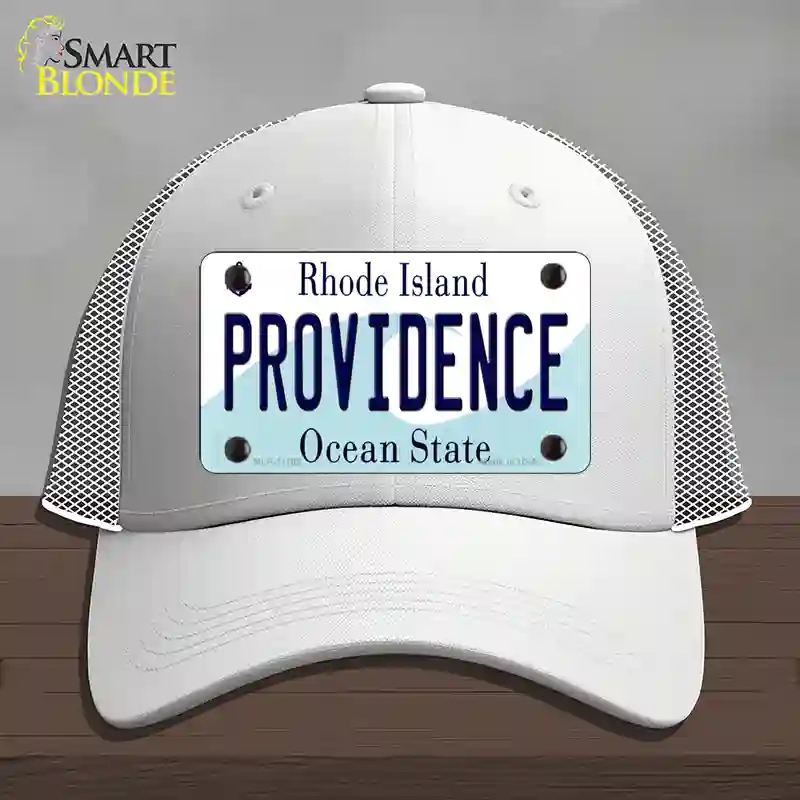 HAT19-MLP-11182 Providence Rhode Island State Novelty License Plate Hat, Mesh - White