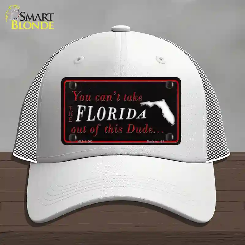 HAT19-MLP-11263 Florida Dude Novelty License Plate Hat, Mesh - White
