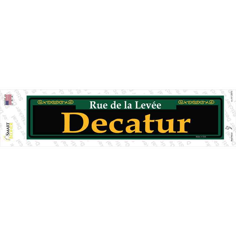 K-1207s-M Decatur Green Novelty Narrow Sticker Decal, Medium