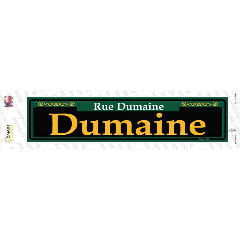 K-1216s-M Dumaine Green Novelty Narrow Sticker Decal, Medium