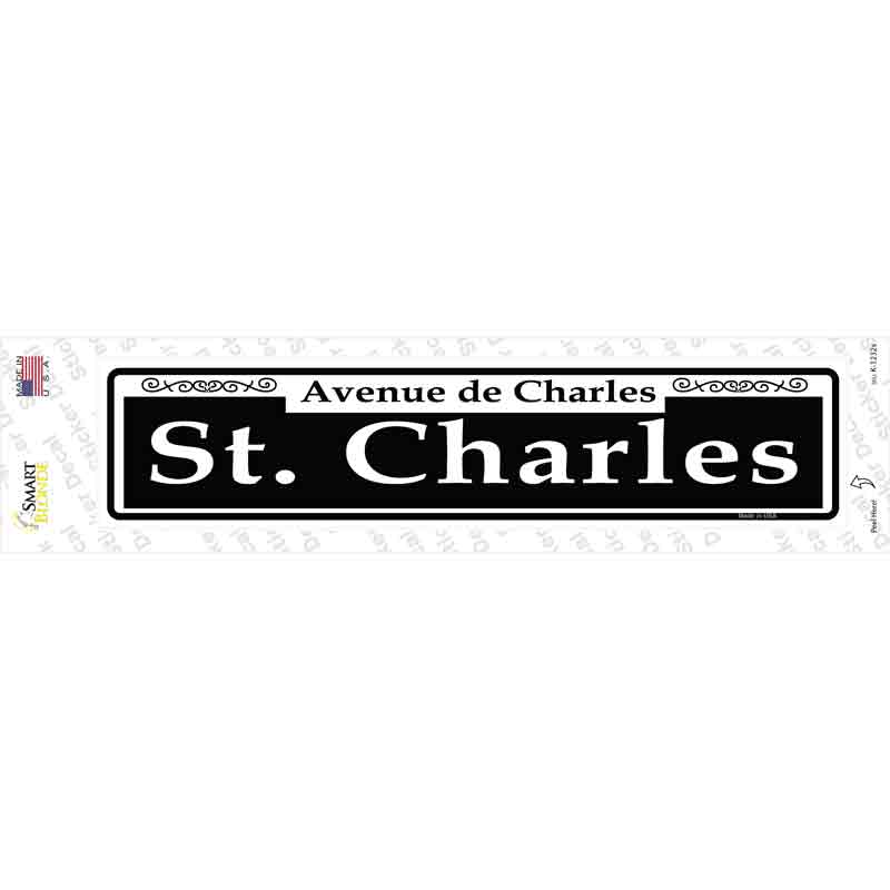 K-1232s-M St. Charles Novelty Narrow Sticker Decal, Medium