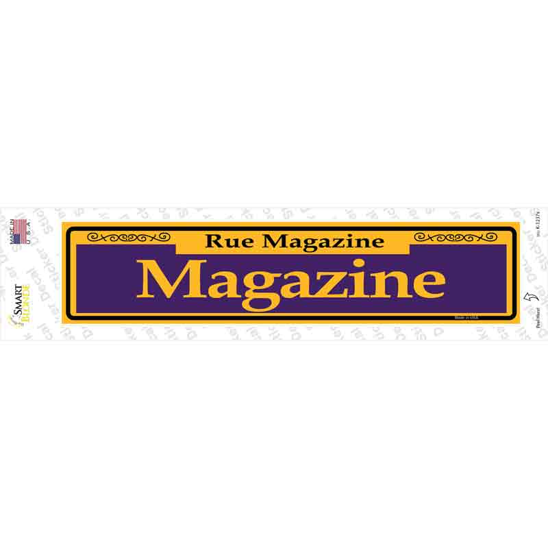 K-1237s-M Magazine Purple Novelty Narrow Sticker Decal, Medium