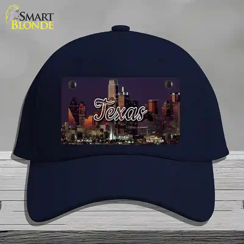 HAT20-MLP-11632 Texas City Lights Novelty License Plate Hat, Cotton - Navy