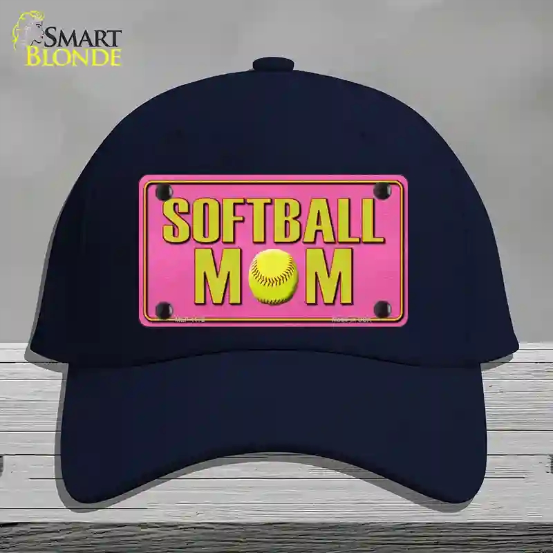 HAT20-MLP-1172 Softball Mom Novelty License Plate Hat, Cotton - Navy