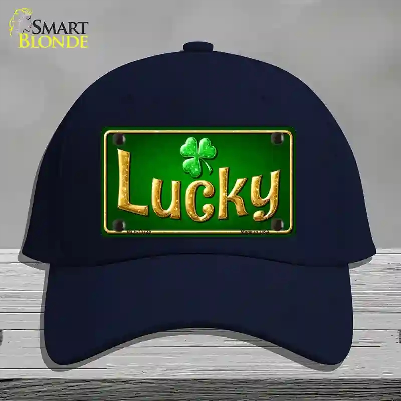 HAT20-MLP-11739 Lucky Irish Novelty License Plate Hat, Cotton - Navy