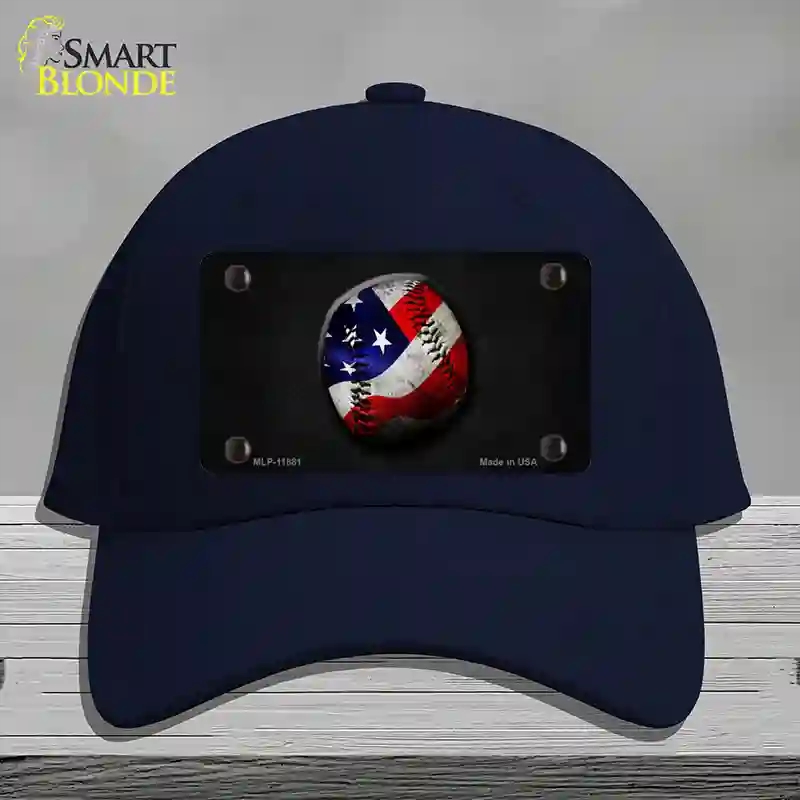 HAT20-MLP-11881 American Baseball Novelty License Plate Hat, Cotton - Navy
